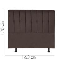 Cabeceira Estofada Kiara 160cm Queen Size Box Quarto Suede Marrom - Gat Magazine - 2