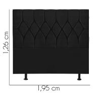 Cabeceira Estofada Istambul Capitonê 195cm King Size Box Quarto Suede Preto - Gat Magazine - 2
