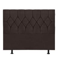 Cabeceira Estofada Istambul Capitonê 140cm Casal Box Quarto Suede Marrom - Gat Magazine - 3