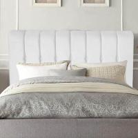 Cabeceira Estofada Kiara 195cm King Size Box Quarto Suede Branco - Gat Magazine - 1