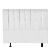 Cabeceira Estofada Kiara 195cm King Size Box Quarto Suede Branco - Gat Magazine - 3
