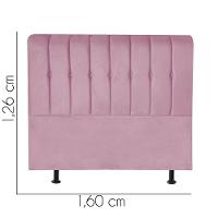 Cabeceira Estofada Kiara 160cm Queen Size Box Quarto Suede Rosa Bebê - Gat Magazine - 2