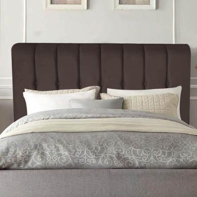 Cabeceira Estofada Kiara 195cm King Size Box Quarto Corino Marrom - Gat Magazine
