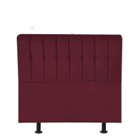 Cabeceira Estofada Kiara 90cm Solteiro Box Quarto Suede Bordô - Gat Magazine - 1