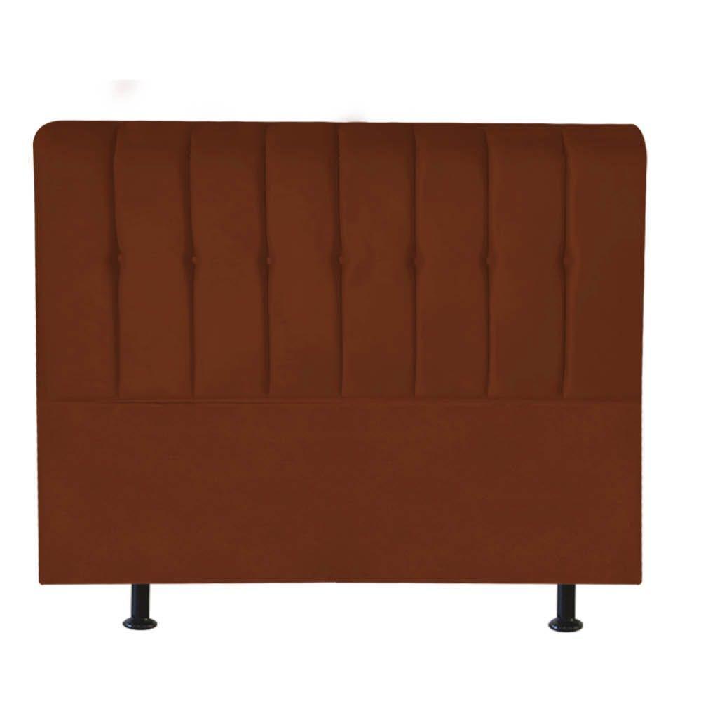 Cabeceira Estofada Kiara 160cm Queen Size Box Quarto Suede Terracota Telha - Gat Magazine - 3