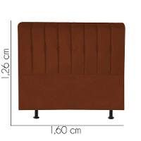 Cabeceira Estofada Kiara 160cm Queen Size Box Quarto Suede Terracota Telha - Gat Magazine - 2