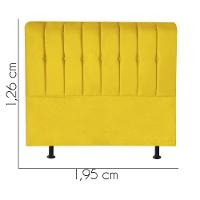 Cabeceira Estofada Kiara 195cm King Size Box Quarto Suede Amarelo - Gat Magazine - 2