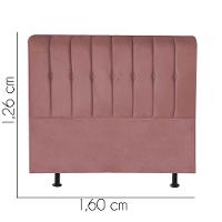 Cabeceira Estofada Kiara 160cm Queen Size Box Quarto Suede Rose Gold - Gat Magazine - 2