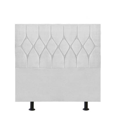 Cabeceira Estofada Istambul Capitonê 90cm Solteiro Box Quarto Corino Branco - Gat Magazine