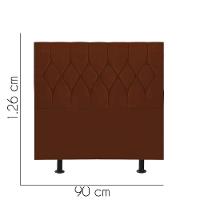 Cabeceira Estofada Istambul Capitonê 90cm Solteiro Box Quarto Suede Terracota Telha - Gat Magazine - 2