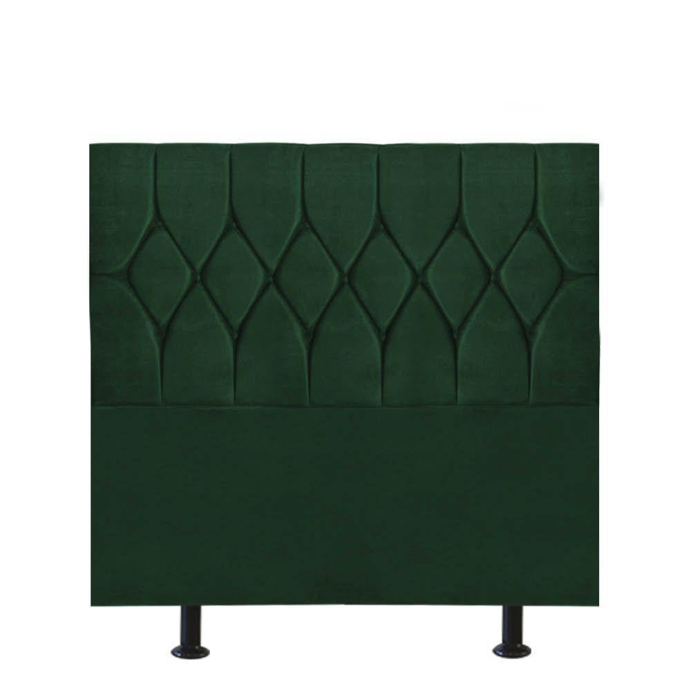 Cabeceira Estofada Istambul Capitonê 90cm Solteiro Box Quarto Suede Verde - Gat Magazine - 1