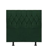 Cabeceira Estofada Istambul Capitonê 90cm Solteiro Box Quarto Suede Verde - Gat Magazine - 1
