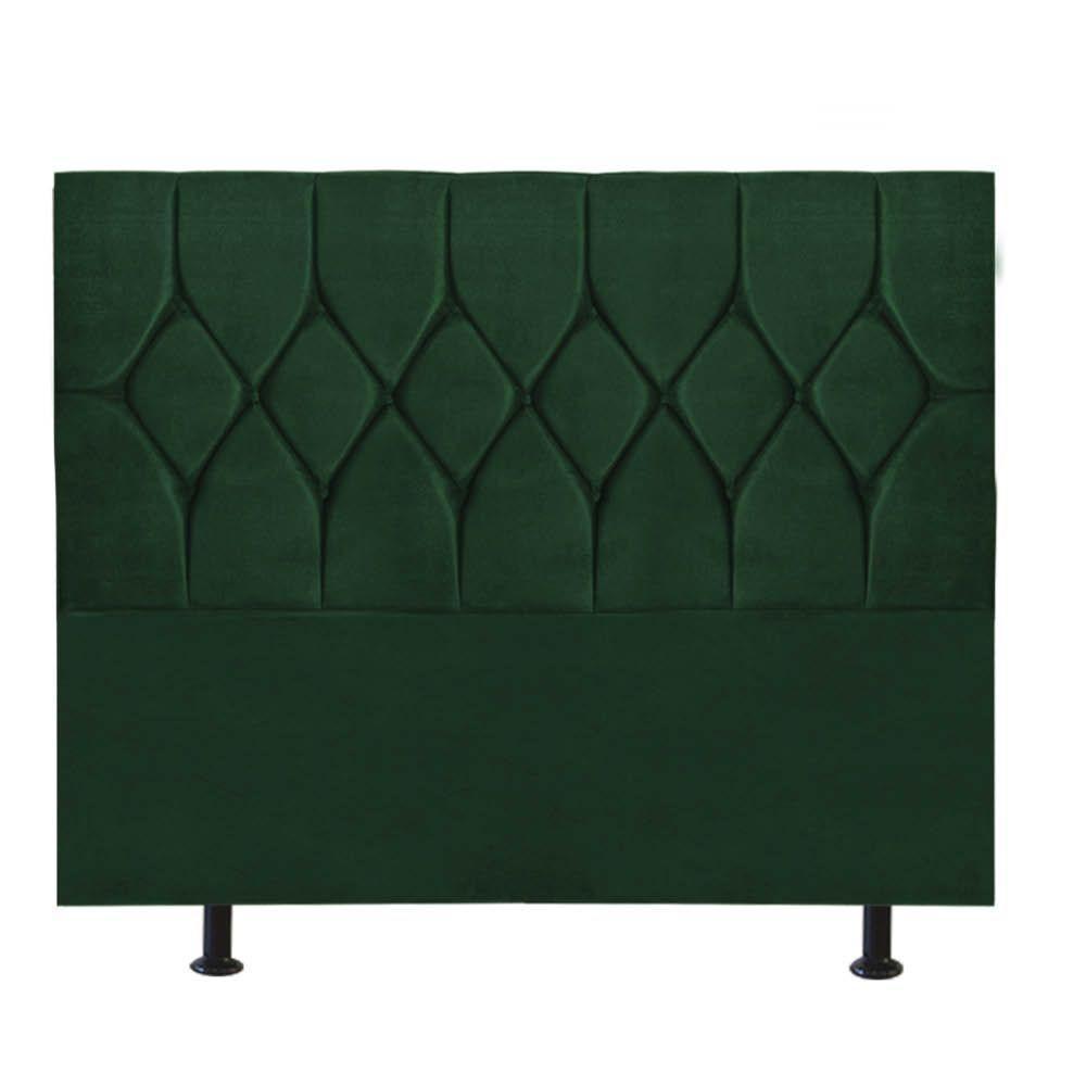 Cabeceira Estofada Istambul Capitonê 140cm Casal Box Quarto Suede Verde - Gat Magazine - 3