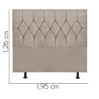 Cabeceira Estofada Istambul Capitonê 195cm King Size Box Quarto Suede Bege - Gat Magazine - 2