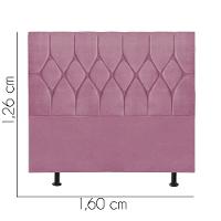 Cabeceira Estofada Istambul Capitonê 160cm Queen Size Box Quarto Suede Rosa Bebê - Gat Magazine - 2