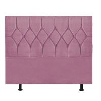 Cabeceira Estofada Istambul Capitonê 160cm Queen Size Box Quarto Suede Rosa Bebê - Gat Magazine - 3
