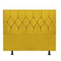 Cabeceira Estofada Istambul Capitonê 140cm Casal Box Quarto Suede Amarelo - Gat Magazine - 3