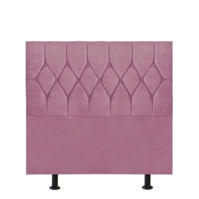 Cabeceira Estofada Istambul Capitonê 100cm Solteiro Box Quarto Suede Rosa Bebê - Gat Magazine