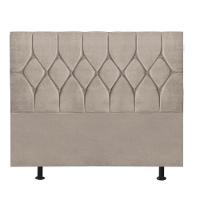 Cabeceira Estofada Istambul Capitonê 140cm Casal Box Quarto Suede Bege - Gat Magazine - 3