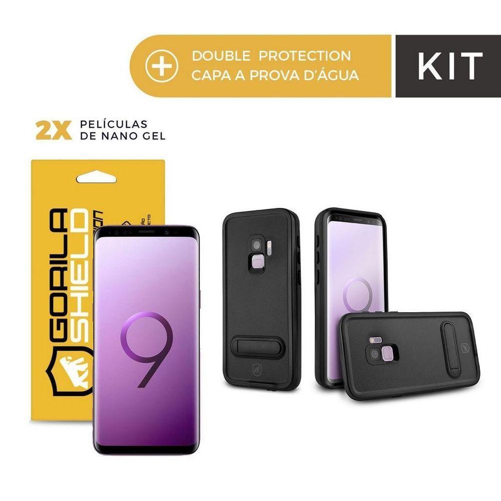 Kit Capa à Prova D'água E Película De Nano Gel Dupla Para Samsung Galaxy S9 - Gshield - 3