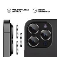 Protetor De Lente Para Iphone 14 Pro Max - One Armor - Frame Para Câmera - Prata - Gshield - 3