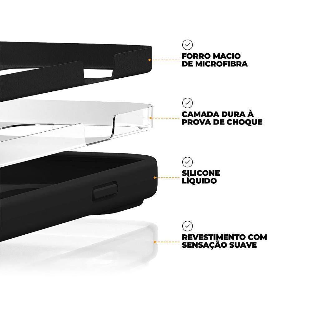 Capa Para Iphone 13 Pro Max - Silicon Premium Preta - Gshield - 4
