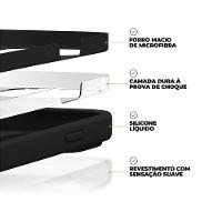 Capa Para Iphone 13 Pro Max - Silicon Premium Preta - Gshield