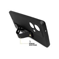 Kit Capa Silicon Veloz Para Samsung Galaxy A54 + Ring Socket + Cordão - Preto - Gshield - 5