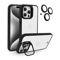 Kit Capa Gravity Preta E Pelicula Nano Vidro Para Iphone 15 Pro Max - Gshield - 8