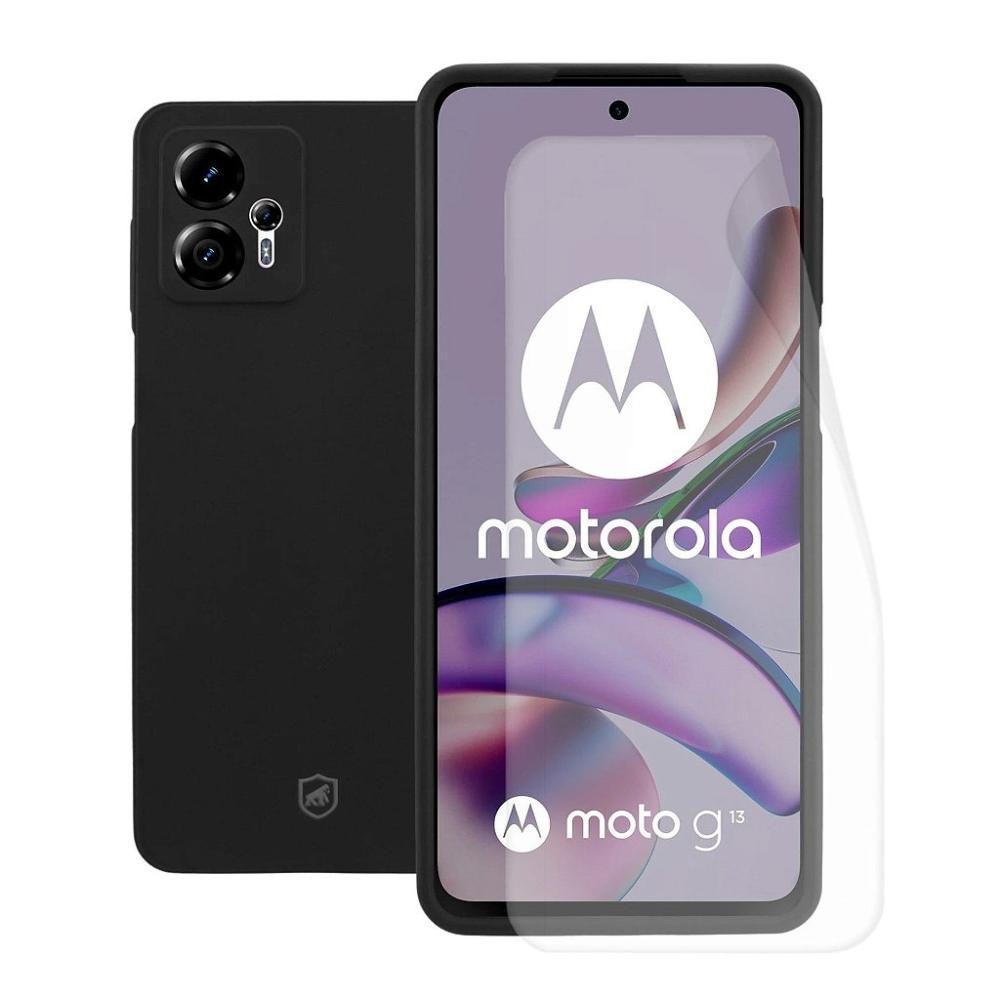 Kit Capa Silicon Veloz E Película Hydrogel Hd Para Motorola Moto G13 - Gshield - 1