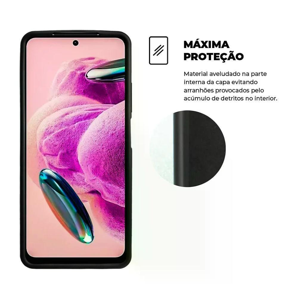 Kit Capa Silicon Veloz E Película Hydrogel Hd Para Xiaomi Redmi Note 12s - Gshield - 4