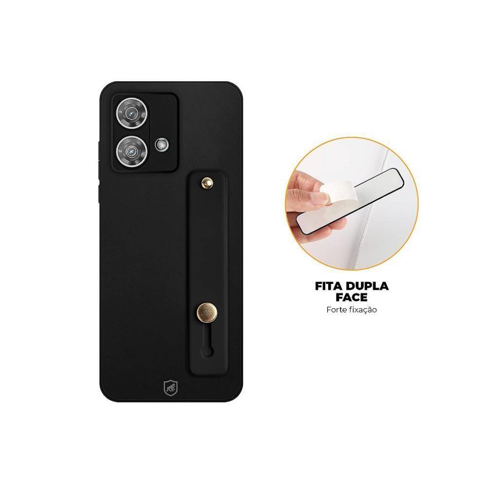 Kit Capa Silicon Veloz Para Samsung Galaxy A25 5g + Ring Socket + Cordão - Preto - Gshield - 2