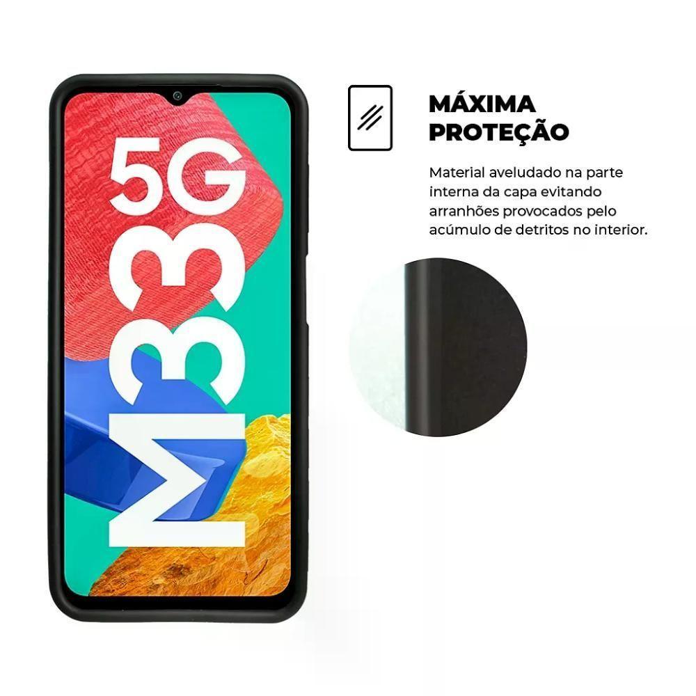 Kit Capa Silicon Veloz E Película Hydrogel Hd Para Samsung Galaxy M33 - Gshield - 9