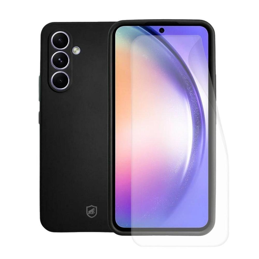 Kit Capa Silicon Veloz E Película Hydrogel Hd Para Samsung Galaxy A54 - Gshield - 1