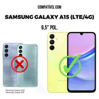 Kit Capa Silicon Veloz Para Samsung Galaxy A15 + Ring Socket + Cordão - Preto - Gshield - 9