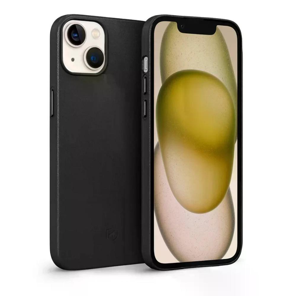 Kit Capa Couro Dual Preta E Pelicula Ultra Glass Para Iphone 15 Plus - Gshield - 9