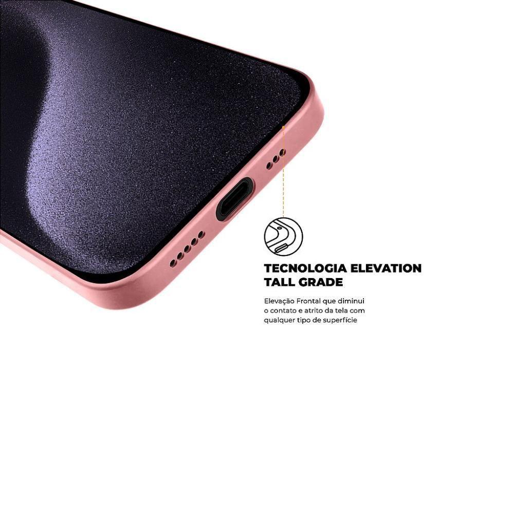Capa Para Iphone 15 Pro - Silicon Premium Rosa - Gshield - 3