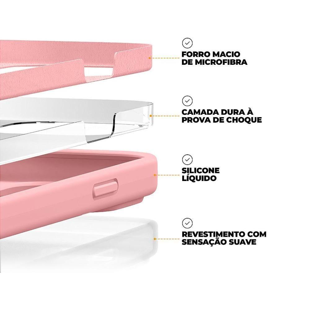 Capa Para Samsung Galaxy S23 Fe - Silicon Premium Rosa - Gshield - 5
