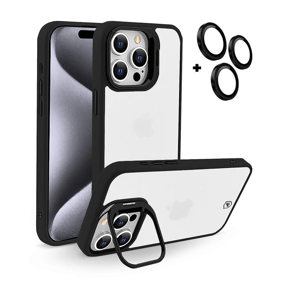 Kit Capa Gravity Preta E Película Ultra Safe Para Iphone 15 Pro - Gshield - 6
