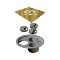 Grelha Para Ralo Linear Elleve Quadrada 4027 15x15 Gold - 1