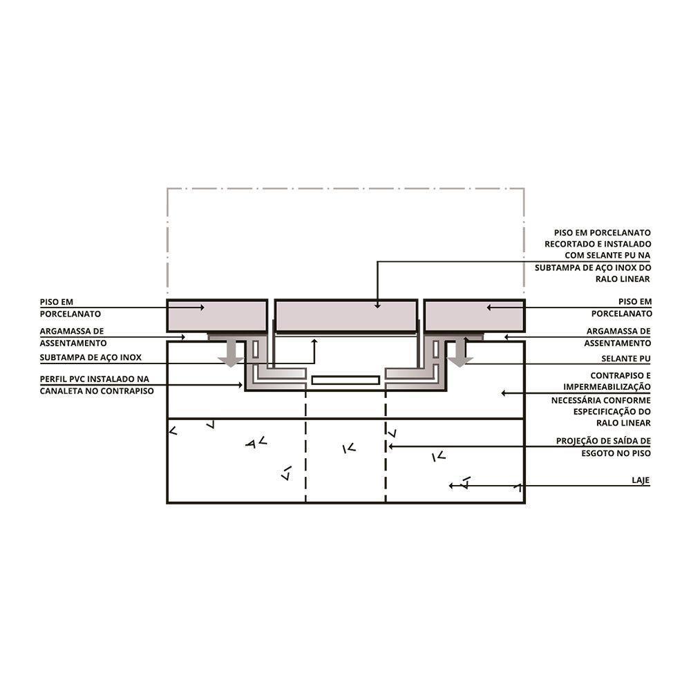 Ralo Linear Elleve Infinity 469 120cm Com Tampa Oculta - 3