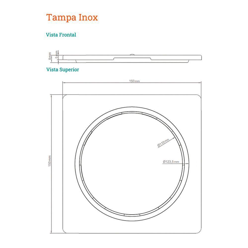 Grelha Para Ralo Linear Novii Abre E Fecha 9573 15x15 Inox Escovado - 3