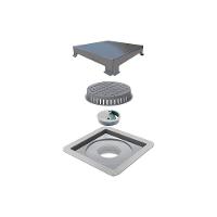 Ralo Linear Elleve Square 7342 10x10 Com Tampa Inox Inox 7342 - 1