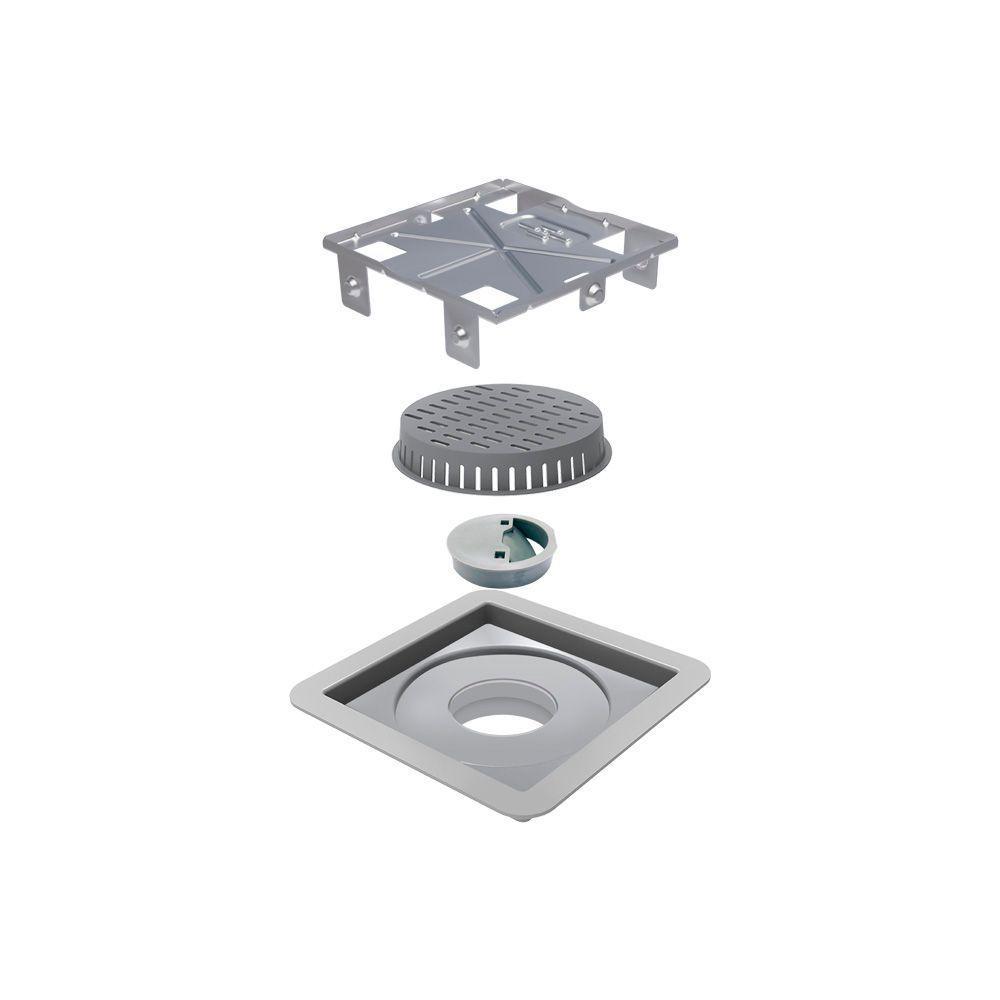 Ralo Linear Elleve Square 7343 10x10 Com Tampa Oculta 7343 - 1