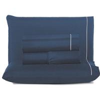 Jogo De Lençol Queen Top Line 180 Fios 4 Peças - Azul Marinho - 1