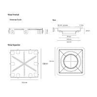 Ralo Linear Elleve Square 209 15x15 Com Tampa Oculta 209 - 2