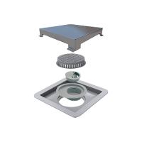 Ralo Linear Elleve Square 210 15x15 Com Tampa Inox Inox 210 - 1