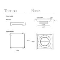 Ralo Linear Elleve Square 210 15x15 Com Tampa Inox Inox 210 - 2