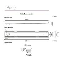 Ralo Linear Elleve Versatile 4251 50cm Saída Na Extremidade Com Tampa a Oculta 4251 - 2