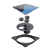 Grelha Para Ralo Linear Novii Quadrada 5206 15x15 Aço Inox - 1